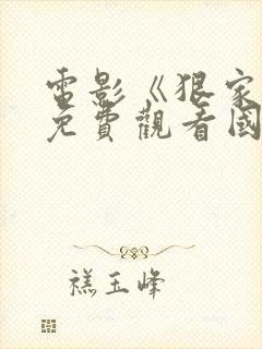 电影《狠家伙》免费观看国语