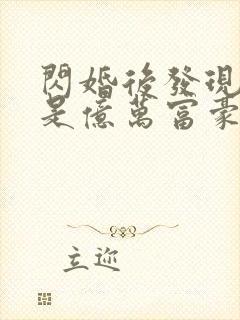 闪婚后发现老公是亿万富豪全文txt下载封面