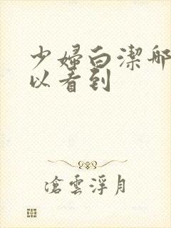 少妇白洁哪里可以看到