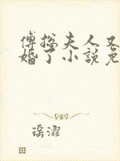 傅总夫人又闹离婚了小说免费看