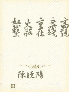 怒火重案高清完整版在线观看封面