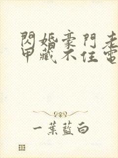 闪婚豪门老公马甲藏不住电视剧封面