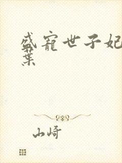 盛宠世子妃 偏叶