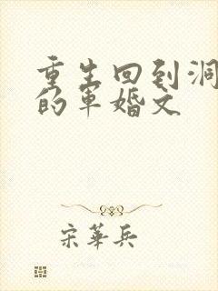 重生回到洞房夜的军婚文封面