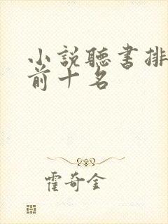 小说听书排行榜前十名