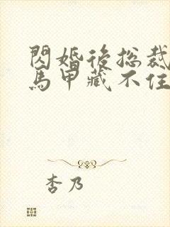 闪婚后总裁夫妇马甲藏不住在线看