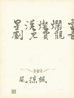 星汉灿烂 电视剧 免费观看