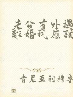 老公有外遇提出离婚我应该怎么办?