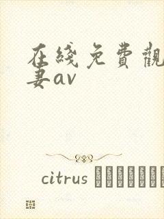 在线免费观看人妻av