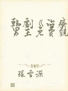 韩剧《治疗》双男主免费观看