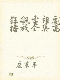 狂飙电视剧免费播放全集高清