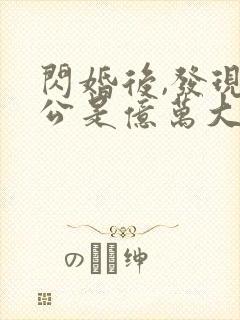 闪婚后,发现老公是亿万大佬 txt