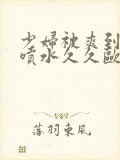 少妇被爽到高潮喷水久久欧美精品