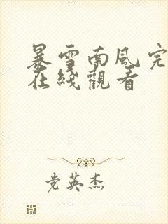 暴雪南风完整版在线观看封面