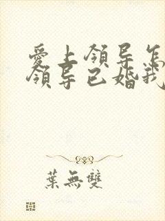 爱上领导怎么办领导已婚我也已婚