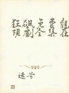 狂飙免费观看电视剧全集在线播放