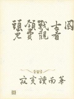 头领战士国语版免费观看