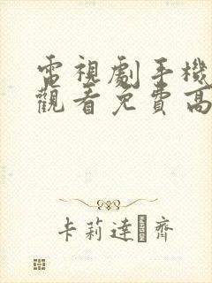 电视剧手机在线观看免费高清