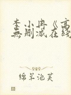 李小冉《高潮》无删减在线播放视频封面