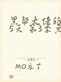 黑帮大佬的365天 第3季免费观看全集高清