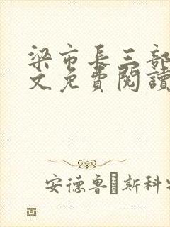 梁市长三部曲全文免费阅读笔趣阁封面