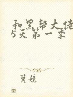 和黑帮大佬365天第一季封面