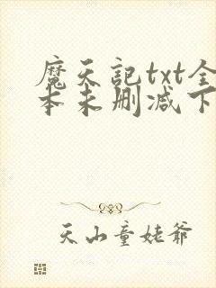 魔天记txt全本未删减下载