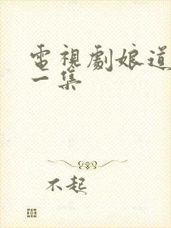 电视剧娘道最后一集封面