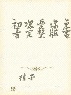 初次爱你免费观看完整版电视剧