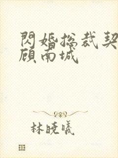 闪婚总裁契约妻顾南城