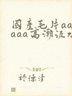 国产毛片aaaaaa高潮流水