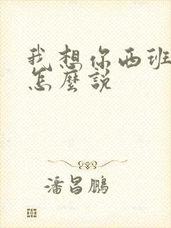 我想你西班牙语怎么说