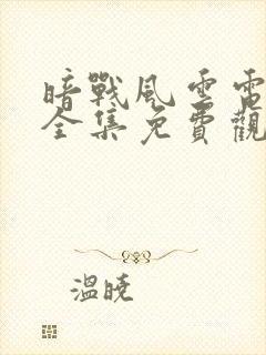 暗战风云电视剧全集免费观看