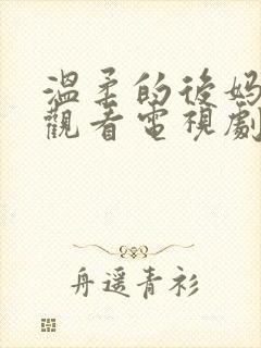 温柔的后妈在线观看电视剧免费高清