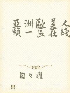 亚洲欧美人成视频一区在线