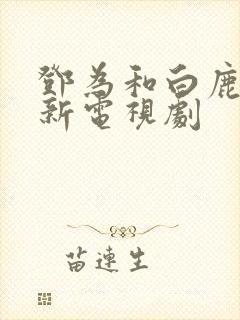 邓为和白鹿演的新电视剧封面