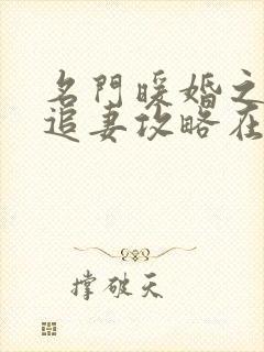 名门暖婚之权爷追妻攻略在线阅读全文