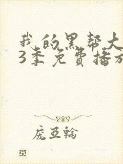 我的黑帮大佬第3季免费播放在线观看