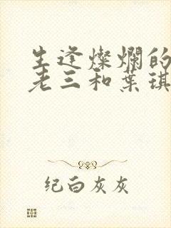 生逢灿烂的日子老三和叶琪