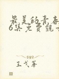 最美的青春全36集免费观看