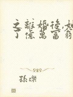 之离婚后,她成了亿万富翁