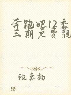 奔跑吧12季第三期免费观看完整版