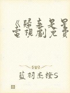 《归来是星辰》电视剧免费播放全集封面