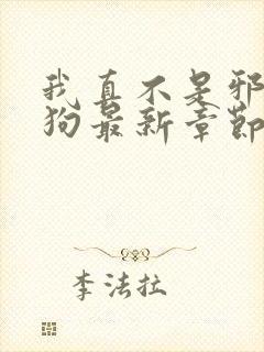 我真不是邪神走狗最新章节