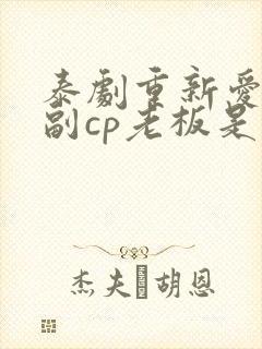 泰剧重新爱上你副cp老板是谁