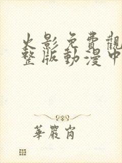 火影免费观看完整版动漫中文版