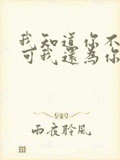 我知道你不爱我可我还为你执着是什么歌