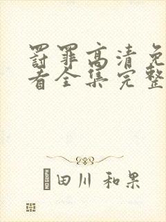 罚罪高清免费观看全集完整版