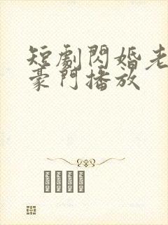 短剧闪婚老公是豪门播放封面