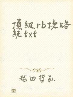 顶级rb攻略系统txt封面